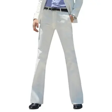 Mens White Bell Bottom Pants  Costume Holiday House