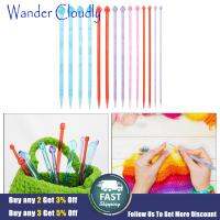 Wander Cloudly 14ชิ้นเข็มถักนิตติ้งพลาสติก7ขนาดตรงสำหรับหมวกถุงมืองานฝีมือ