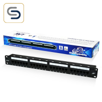 ลิงค์ CAT6 Patch Panel 24 Port (1U) แผงกระจายสายแลน พร้อมการจัดการ