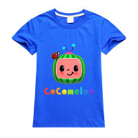 Cocomelon เสื้อยืดชายหญิงแขนสั้น Tshirt ผ้าฝ้ายกีฬาแฟชั่นเด็กเกาหลีอะนิเมะฤดูร้อน Tshirt Hip-Hop สไตล์ T833a