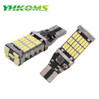 YHKOMS 6000พันอัพเกรดโคมไฟ T15แบน4014 SMD W16W สำรองไฟ45ชิปไม่ใช่ขั้วโลก C An BUS LED รถยนต์ย้อนกลับหลอดไฟ921 Plug And Play