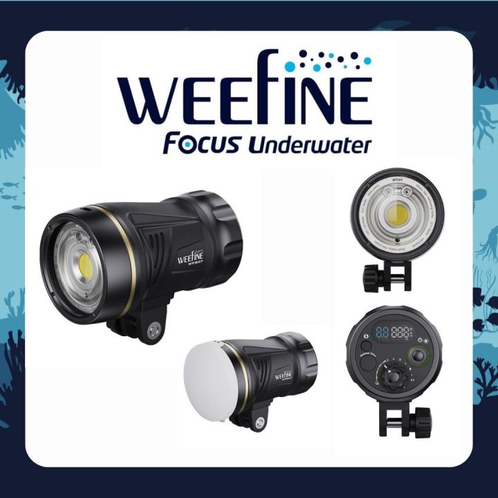 weefine-wfs07-ring-strobe-3000-lumens-flash-power-60ws-strobe-color-temperature-5500k-ring-shape-140-degrees-led-color-temperature-5000k-recycle-time-0-9s-11-levels-underwater-photography-strobe-light
