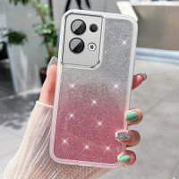 เคสโทรศัพท์กากเพชรสำหรับ OPPO Reno 8T 8Z 7Z 6 5กรอบแวววาวแบบนิ่มรวมทุกอย่างฝาครอบฟิล์มป้องกันเลนส์กันกระแทก