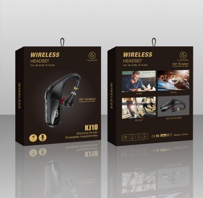 Kj10 Bluetooth Headset Wireless Tws Display Bluetooth Hanging Ear Sports Bluetooth Headset 5.0 E-Commerce