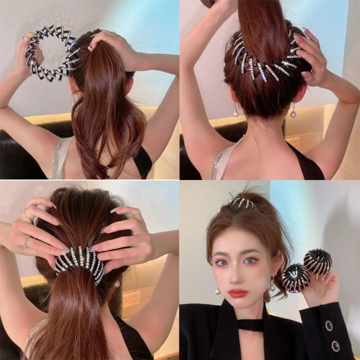 korean-style-mesh-round-hair-clips-bird-nest-hair-bun-maker-lazy-man-hair-curler-bird-nest-bun
