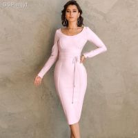 Vestido Feminino De Cintura Comprida Vestido Rosa Bodycon Festa ชุดเซ็กซี่ Roupas Noite Natal Novo 2022