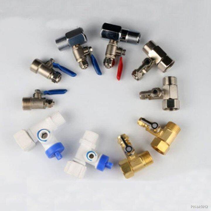 1/4 1/2 Male 1/4 3/8 Tube Water Adapter RO Feed Ball Valve Faucet Water