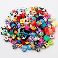 100pcs Mixed Polymer Clay Beads Various Clay Spacer Beads For Jewelry Making Diy Bracelet Necklace Earrings Accessories Beads