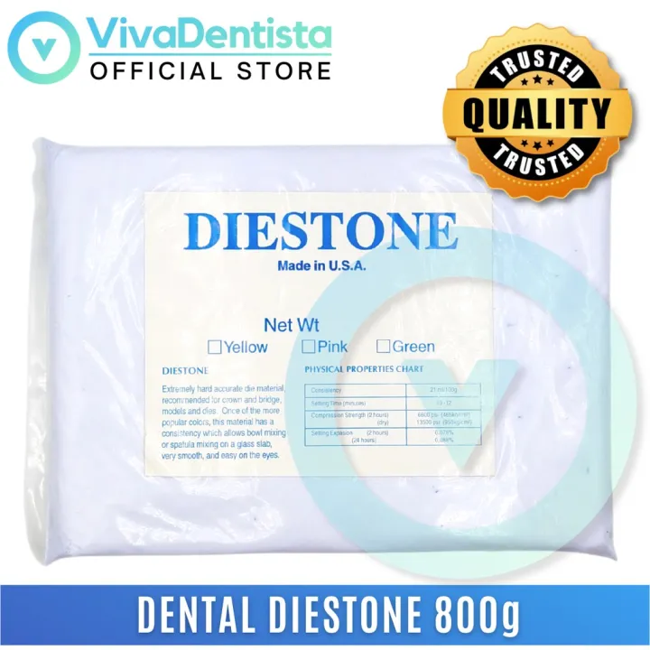 Die Stone Dental Gypsum 800g Diestone VivaDentista♫ Lazada PH