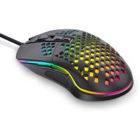 ZZOOI EOENKK Gaming Mouse Optical Sensor with 16000 DPI  Super Light Wired RGB Honeycomb Mouse