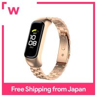 [Miimall] ใช้ได้กับ Galaxy Fit 2สาย SM-R200กล่องเคสเหล็กสแตนเลส Galaxy Fit Fit Fit 2สายทดแทนโลหะเกรดสูงวงเหล็กสแตนเลสปรับได้สไตล์ธุรกิจ Huawei พอดี2สายอะไหล่ (ทองคำสีกุหลาบ)