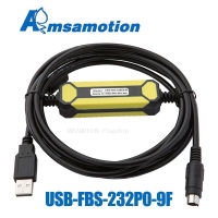 AMSAMOTION USB-FBS-232P0-9F สำหรับสายการเขียนโปรแกรม Fatek FBS FB1Z B1 Series PLC USB To RS232 Adapter Electric