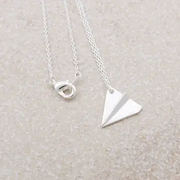 Gold Paper Airplane Necklace Personalized W Birthstone Charm Travel Taylor  Swift Inspired Aviation Modern, Geometric - Etsy