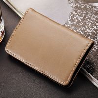 Stainless steel card case delivery men and women leather card case business card holder triangle card case custom --A0509