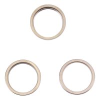 FixGadget For iPhone 14 Pro Max 3PCS Rear Camera Glass Lens Metal Outside Protector Hoop Ring(Gold)