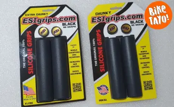 ESI Grips Plush Silicone Handlebar Grips - Black