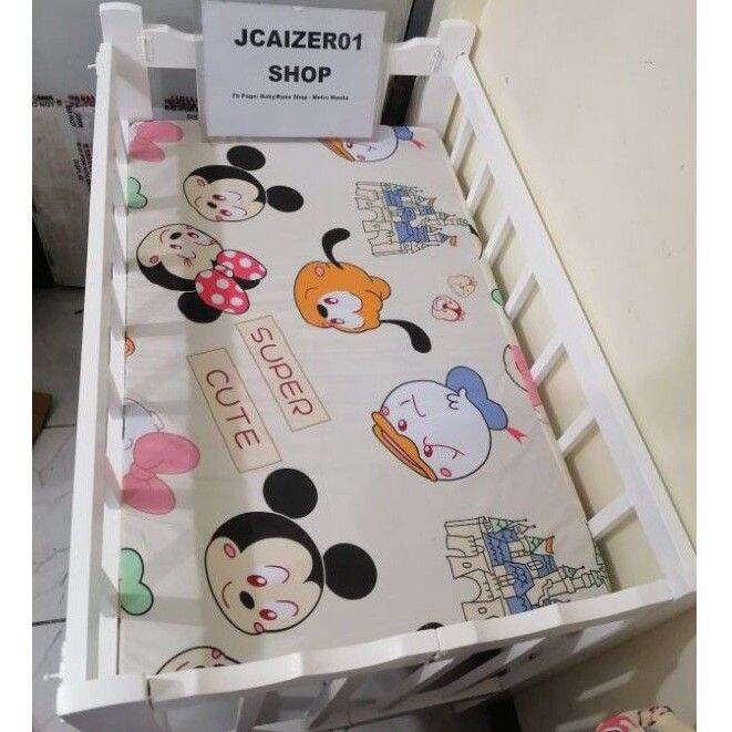 Crib White Makapal with Uratex foam (22x36 w/ wave design) Lazada PH