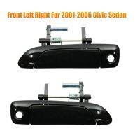 Front Exterior Outside Door Handles Black New for 2001-2005 Sedan