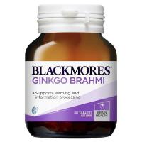 Blackmores Ginkgo+Brahmi แบล็คมอร์ บำรุงความจำ (40 Tablets)