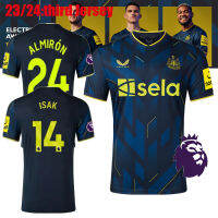 เสื้อฟุตบอลคุณภาพสูง23-24นิวคาสเซิ่ลยูไนเต็ดเสื้อเจอร์ซีย์ทีมฟุตบอลชุดที่สามมีแผ่นปะ2023/2024 ISAK WILSON JOELINTON ALMIRON BRUNO G.