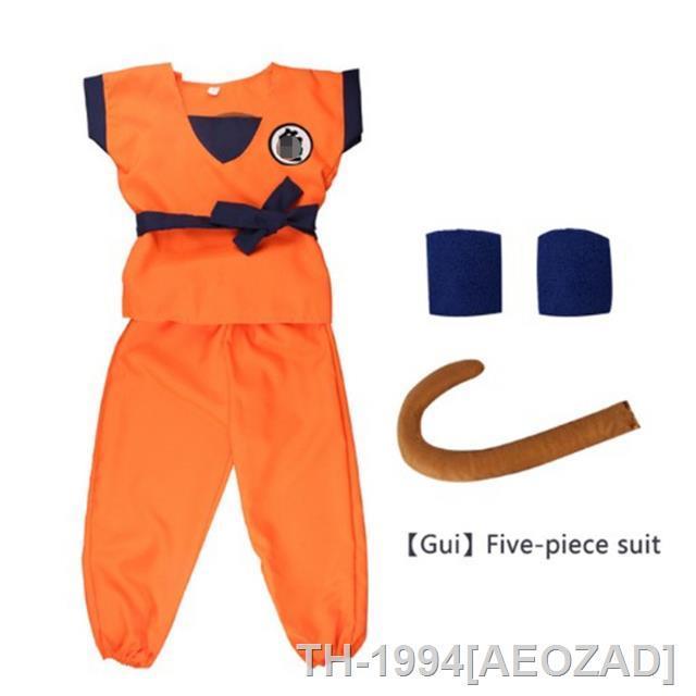 aeozad-son-goku-คอสเพลย์สำหรับ-crian-as-conjunto-de-peruca-และ-sapatos-roupas-infantis-adere-os-para-การแสดง-festa-ของขวัญวันครบรอบ-halloween-meninos