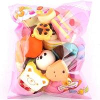 New 10pcs Medium Mini Soft Squishy Bread Stress Toys Key ,Random Colors