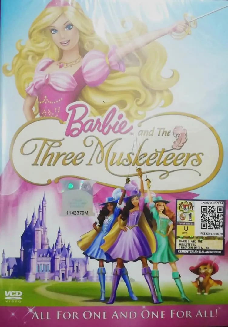 VCD Original English Cartoon Movie Barbie And The Three Muskeeters -  Movieland682786 | Lazada