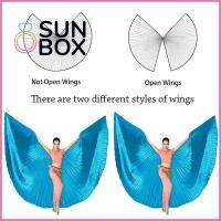 SUN BOX สำหรับผู้หญิง ปาร์ตี้งานปาร์ตี้ เทศกาลในงานเทศกาล ชุดประดับอียิปต์แบบตะวันออก เครื่องแต่งกายประสิทธิภาพสูง ISIS Wings ปีกระบำหน้าท้อง พร้อมแท่ง