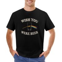 Wish You Were Beer T-Shirt Short Sleeve Tee Vintage T Shirt MenS Cotton T-Shirt