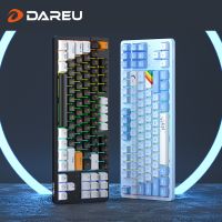 DAREU Gasket Mechanical Keyboard Tri-mode Connect N-Key Rollover Hotswap 87 Keys Wireless Keyboard PBT Keycaps for Gaming