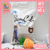 Cát vệ sinh cho mèo SamCat 8L - Siêu Vón Cục Gía Siêu Rẻ cho các Sen