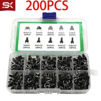 200PCS 10 Types Tactile Push Button Switch 6x6x4.3/5/6/7/8/9/10/11/12/13mm Tact Switch DIP Micro Switch Microswitch for Arduino