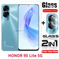 Honor 90 Lite 5G 2023กระจกนิรภัยป้องกันเต็มพื้นที่ป้องกันฟิล์มหน้าจองสำหรับ Honor 90 Lite Honor90Lite 90 Lite 5G เลนส์หลังฟิล์มกันรอยด้านหน้า2023กล้องหลังกระจกป้องกันหน้าจอเลนส์