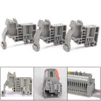 E/UK Din Rail Terminal Blocks End Stopper Bracket Grey,Terminal Block Connector(Pack of 300)