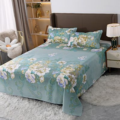 【CW】 3pieces Sheet set Textile Printing Color Flat Sheets Polyester sheets for bed With 2pieces Pillowcase