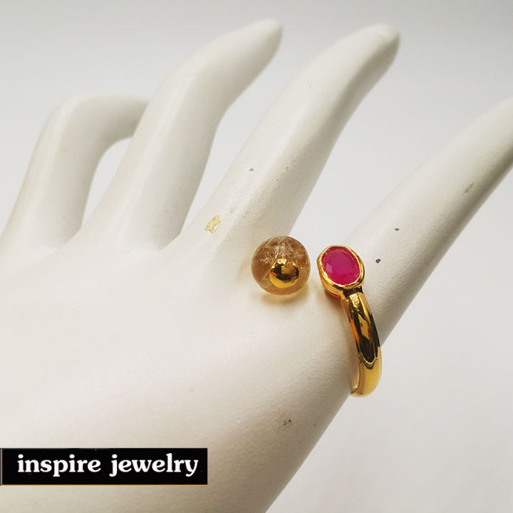 inspire-jewelry-แหวนพลอยทับทิมประดับหินไหมทอง-ฟรีไซด์