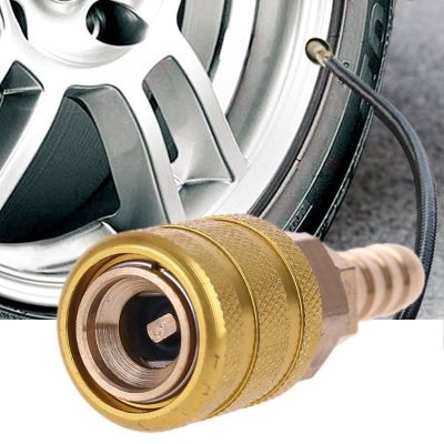 8mm Solid Brass Tire Valve Clip Pump Nozzle Clamp Quick Connect Universal Air Chuck Inflator Pump Adapter Thread Connector