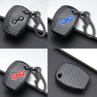 ✵☂☾ Carbon ABS Car Key Case Cover Fob for Renault Clio Logan Sandero Megane Modus Espace Kangoo Twingo Scenic Remote Key Protector