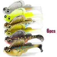 【DT】hot！ 6pcs/lot Dark Sleeper Swimbaits T tail Soft Bait fit Seabass Pike Bass lures