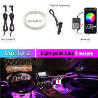 Universal Back light Atmosphere Car Light Interior Ambient Decorative Neon Lamp Bulb Fiber Optic Strip App Control DIY Music 12V