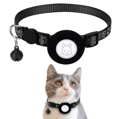 [HOT!] For Airtag Protective Case Reflective Nylon Pet Dog Cat Collar Loop For Apple GPS Finder Anti lost Tracker Device Accessories