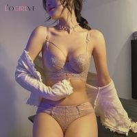 [Cos imitation] Logirlve ชุดชั้นในเซ็กซี่ Ultra Thin Cup สำหรับชุดชั้นในสตรี Classic Bandage Bra ชุด Push Up Brassiere Lace Plus ขนาดชุดชั้นในชุด