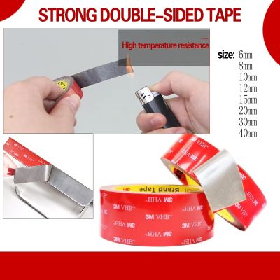 No Trace Self 3M Super Strong Vhb Ultra-Strong Double Sided Tape Waterproof Adhesive Acrylic Pad Two Sides Sticky Car Install Adhesives  Tape