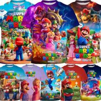 ✚❖✎ ใหม่ เสื้อยืดแขนสั้น พิมพ์ลายภาพยนตร์ The Super Mario Bros แฟชั่น สําหรับเด็กผู้ชาย ผู้หญิง อายุ 3-13 ปี 2023