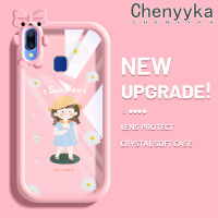 Chenyyka เคสสำหรับ VIVO Y95 Y91 Y91i การ์ตูนในฤดูร้อนที่น่ารักเด็กผู้หญิงกันกระแทกหลากสีเคสโทรศัพท์โปร่งใสสร้างสรรค์เลนส์กล้องถ่ายรูปมอนสเตอร์ตัวน้อยเคสซิลิโคนนิ่มน่ารัก