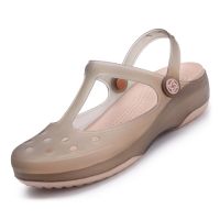 VEBLEN authentic hole shoes female jelly soft bottom sandals 2020 summer new bea