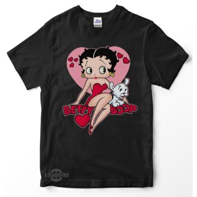 【จัดส่งเสื้อยืดในประเทศไทย】เสื้อยืด พิมพ์ลายอนิเมะ Bettyboop 6p LOVE Premium Bettyboop VINTAGE