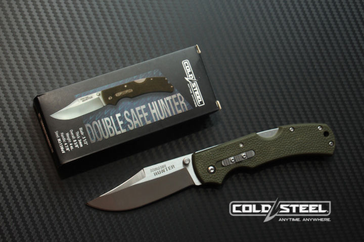 มีดพับนายพราน-cold-steel-รุ่น-double-safe-hunter-ใบมีด-8cr13-mov-ทรงโบวี-aaa