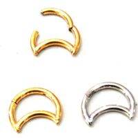 Stainless Steel Fancy Design Nose Septum Clickers or จิวสแตนเลสใส่จมูกและหูแบบคลิ้ก