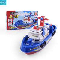 WT【Fast Delivery】Children Fire Boat With Music Creative Battery Powered Electric Water Spray Boat Toy Birthday Gifts For Boys Girls1【cod】